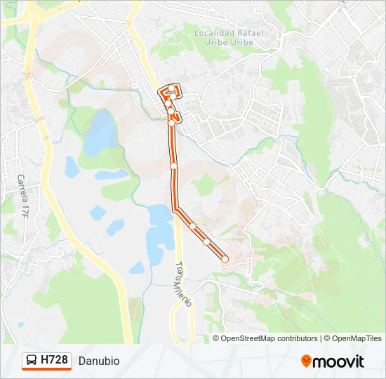 H728 Bus Line Map