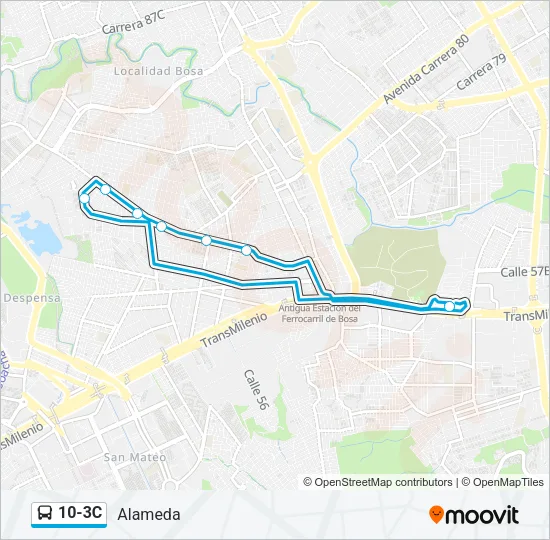 10-3C Bus Line Map