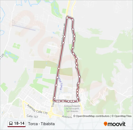 18-14 Bus Line Map