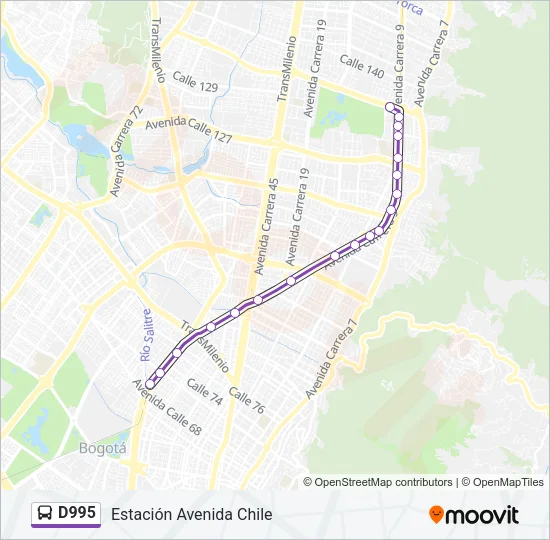 D995 Bus Line Map