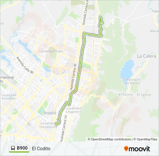 B900 Bus Line Map