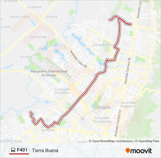 F401 Bus Line Map