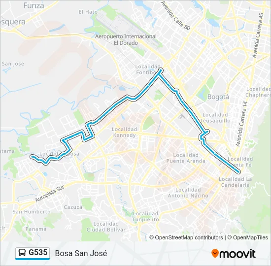 G535 Bus Line Map