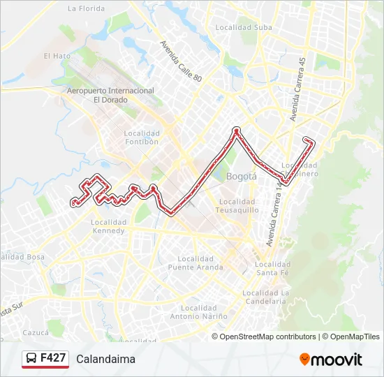 F427 Bus Line Map