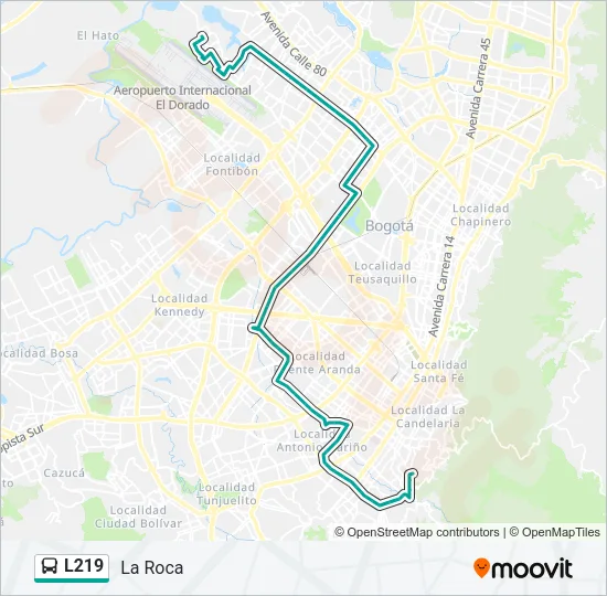 L219 Bus Line Map