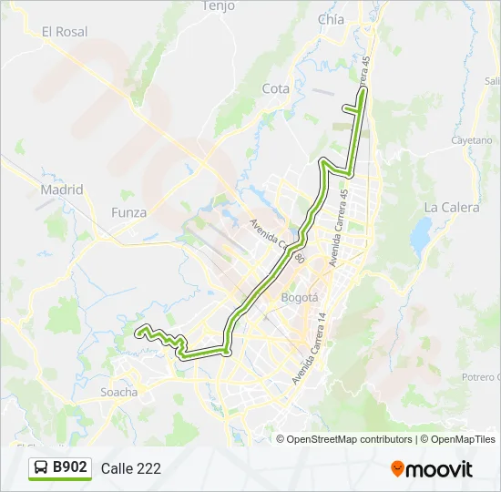 B902 Bus Line Map