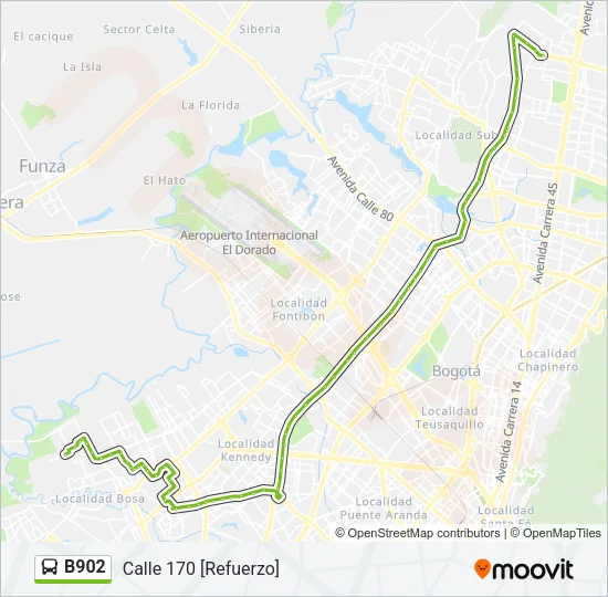 B902 Bus Line Map