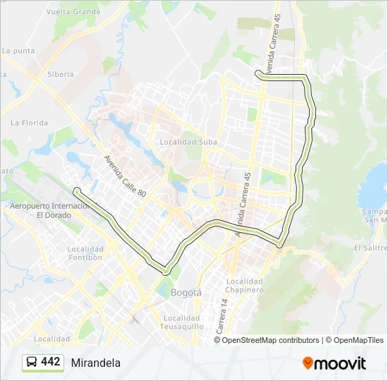 442 Bus Line Map