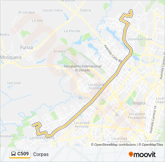 C509 Bus Line Map