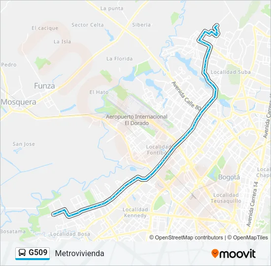 G509 Bus Line Map