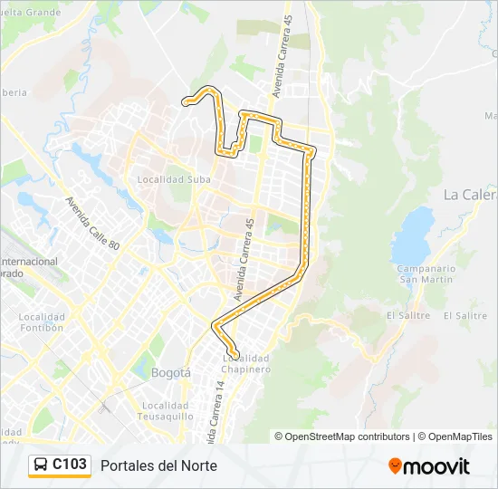 C103 Bus Line Map