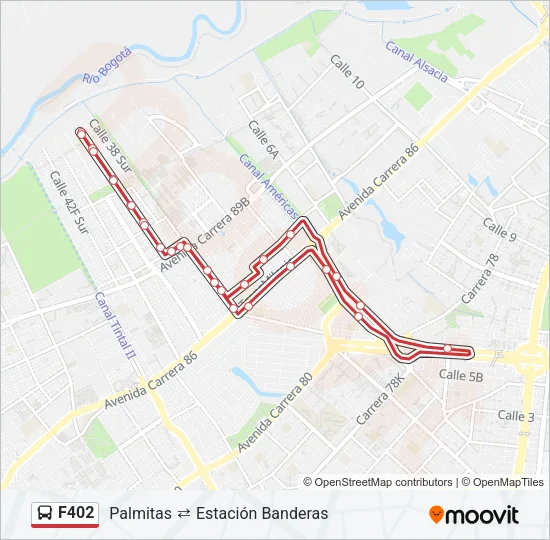 F402 Bus Line Map