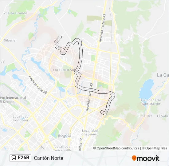 E26B Bus Line Map