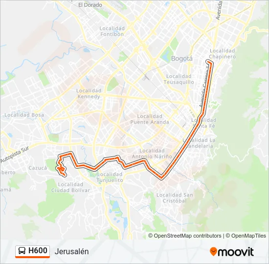 H600 Bus Line Map