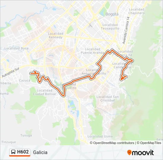 H602 Bus Line Map