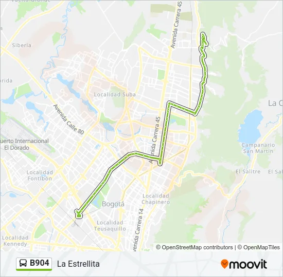 B904 Bus Line Map