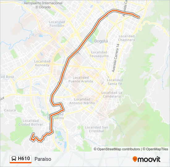 H610 Bus Line Map