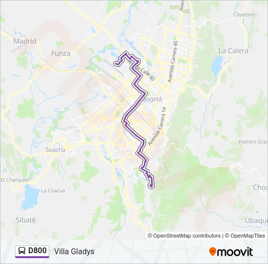 D800 Bus Line Map