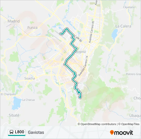 L800 Bus Line Map