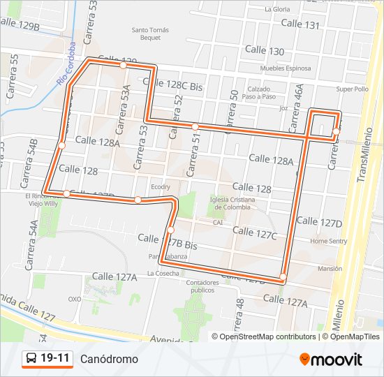 19-11 SITP Line Map