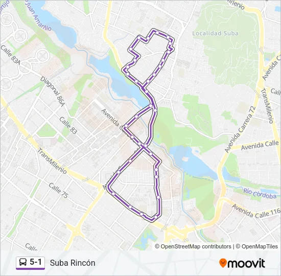 5-1 Bus Line Map