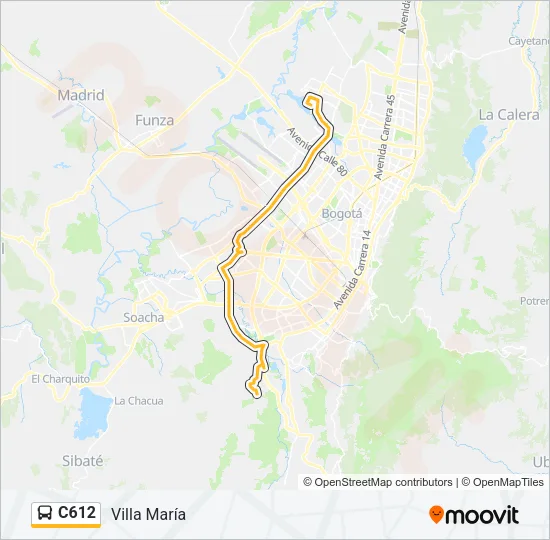 C612 Bus Line Map