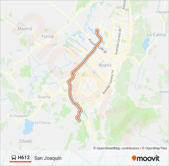 H612 Bus Line Map