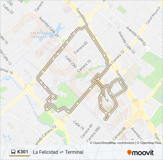 K301 SITP Line Map