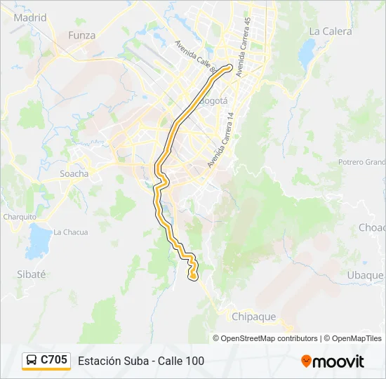 C705 Bus Line Map