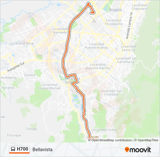H700 Bus Line Map