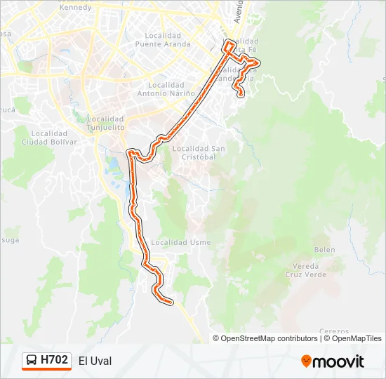 H702 Bus Line Map