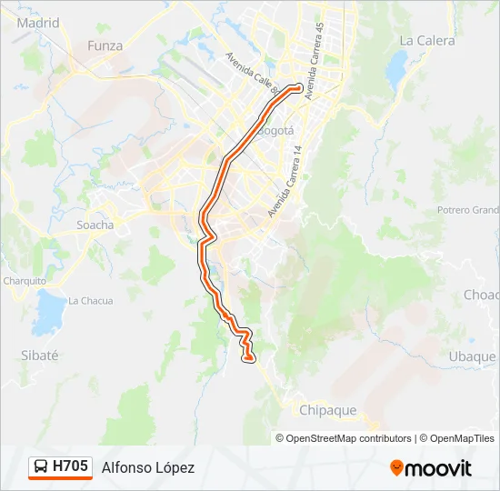 H705 Bus Line Map