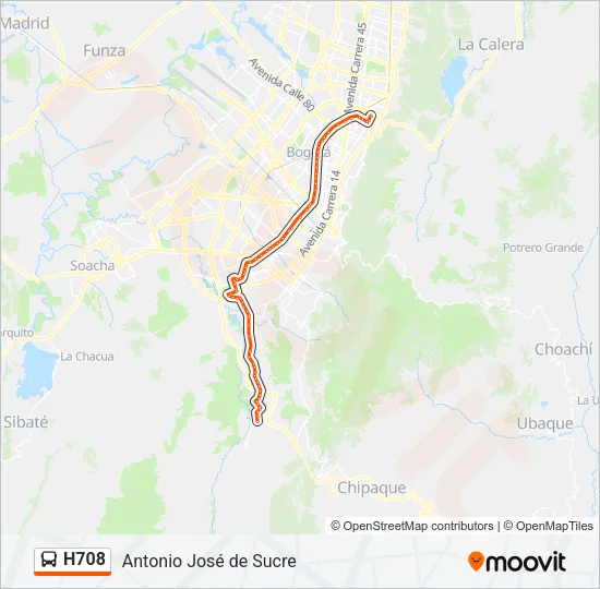 H708 Bus Line Map