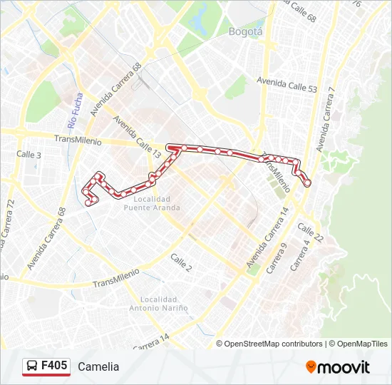 F405 Bus Line Map