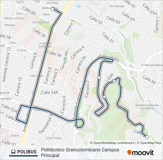 POLIBUS  Line Map