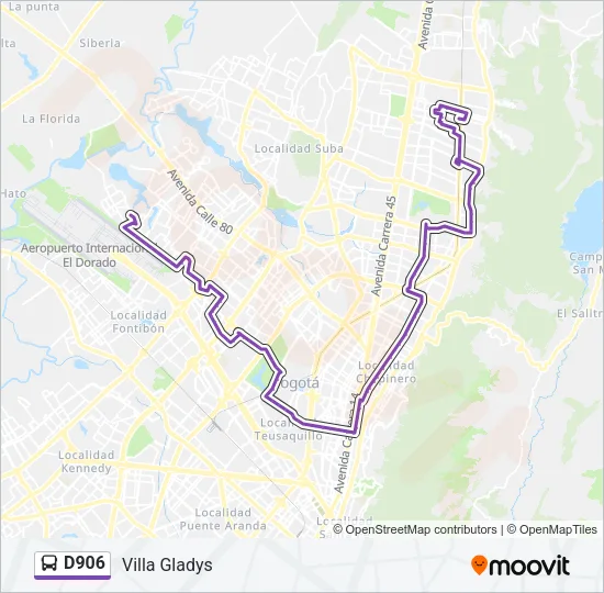 D906 Bus Line Map