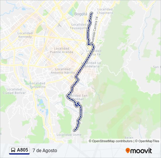 A805 SITP Line Map