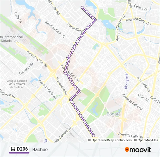 D206 Bus Line Map