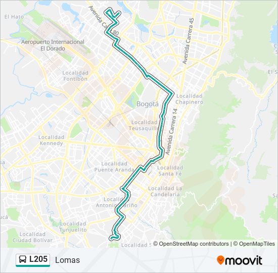 L205 SITP Line Map