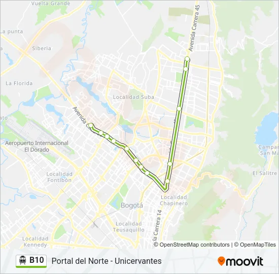 B10 Cable Car Line Map