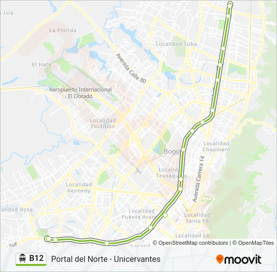 B12 Cable Car Line Map