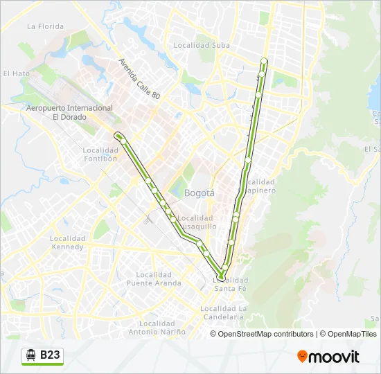 B23 Cable Car Line Map