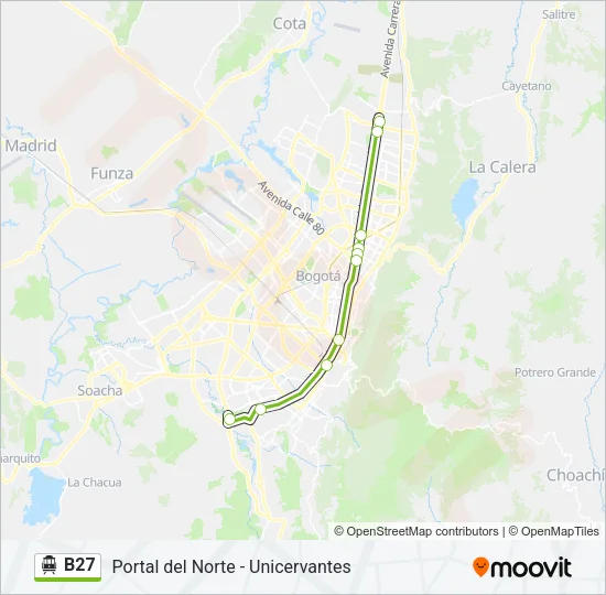 B27 Cable Car Line Map