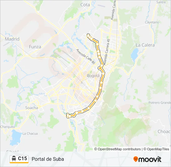 C15 Cable Car Line Map