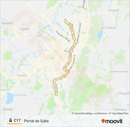C17 Cable Car Line Map