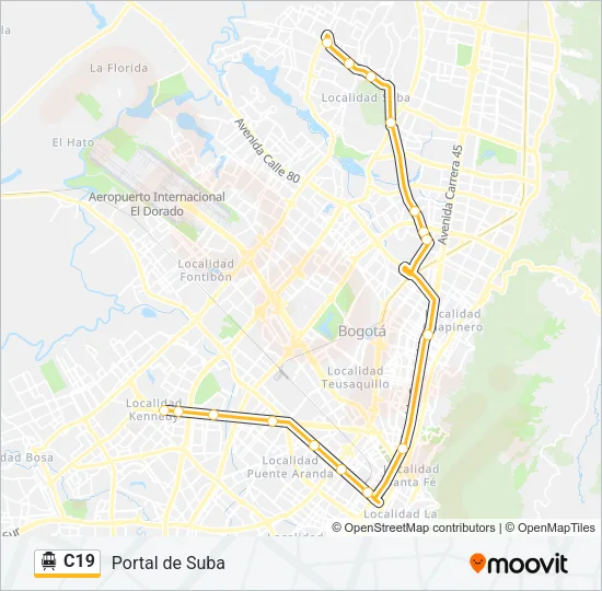 C19 Cable Car Line Map