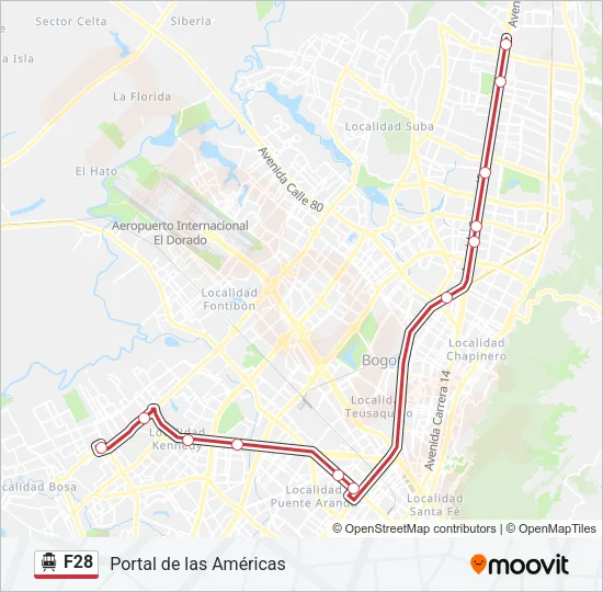 F28 Cable Car Line Map