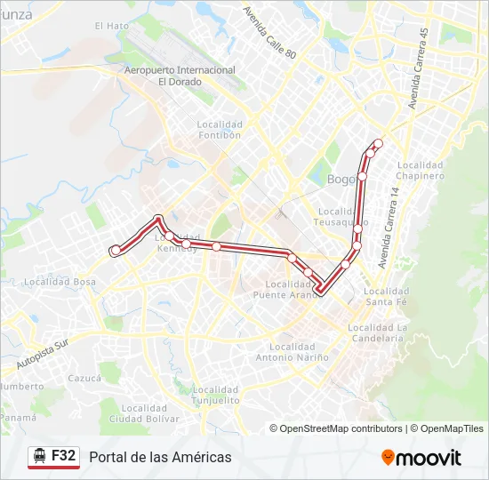 F32 Cable Car Line Map