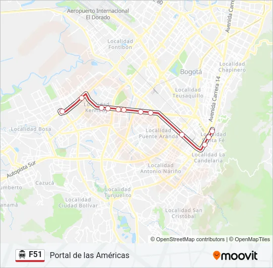 F51 Cable Car Line Map
