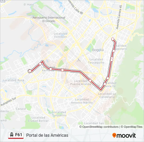 F61 Cable Car Line Map